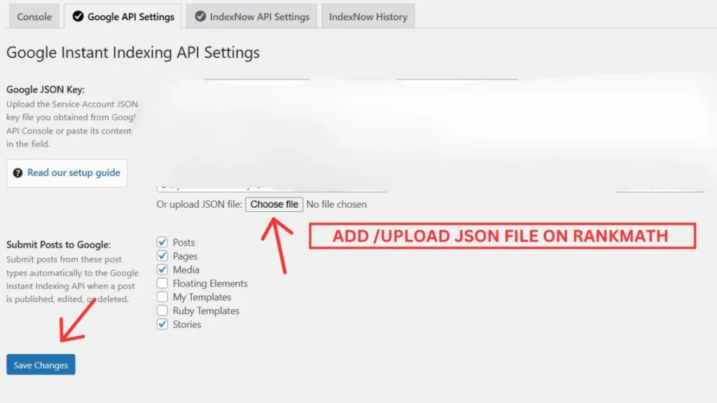 add upload JSON file on rankmath
